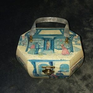 Pearl handled box purse